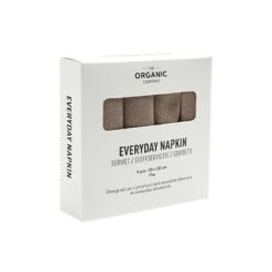 The Organic Company Everyday Stoffserviette, 4 Stück, Lehmbraun -Dekorative Kunst 1073 225 EverydayNapkin Clay Packaging