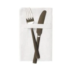 The Organic Company Dinner Serviette, 4 Stück, Weiß -Dekorative Kunst 1134 200 Dinner Napkins Natural White Props