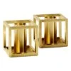 By Lassen Kubus Micro Kerzenhalter, 2 Stück, Vergoldet