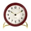 AJ Station Tischuhr Mit Wecker, Bordeauxrot -Dekorative Kunst 1AJ AK