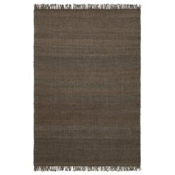 Fringe Hemp Teppich, Dunkelbraun