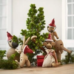 Kay Bojesen Weihnachtsmannmütze Für Wooden Monkey, Klein -Dekorative Kunst 21Rosendahl iso HV