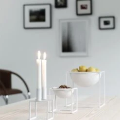 By Lassen Kubus Schale, Groß, Weiß -Dekorative Kunst 23ByLassen iso