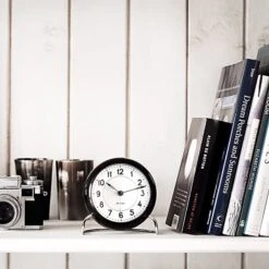 Tischuhr AJ Station Mit Wecker, Schwarz -Dekorative Kunst 2AJStation iso HV