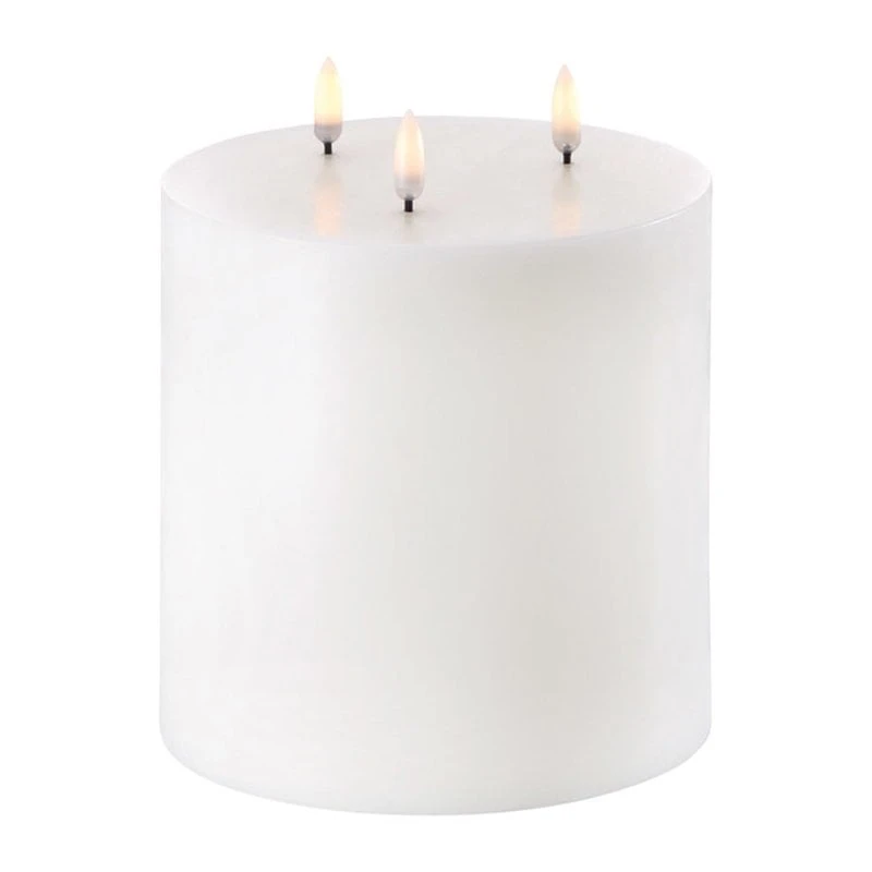 LED Stumpenkerze, Dreiflammig, Nordic White, PP 3 LED Stumpenkerze, Dreiflammig, Nordic White, PP