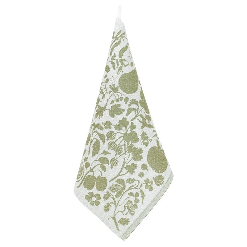 Puutarha Handtuch/Serviette, Weiß - Olivgrün 3 Puutarha Handtuch/Serviette, Weiß - Olivgrün