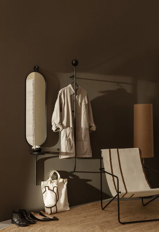 Ferm LIVING Spiegel Poise, Oval, Schwarz 4 Ferm LIVING Spiegel Poise, Oval, Schwarz – Bild 2