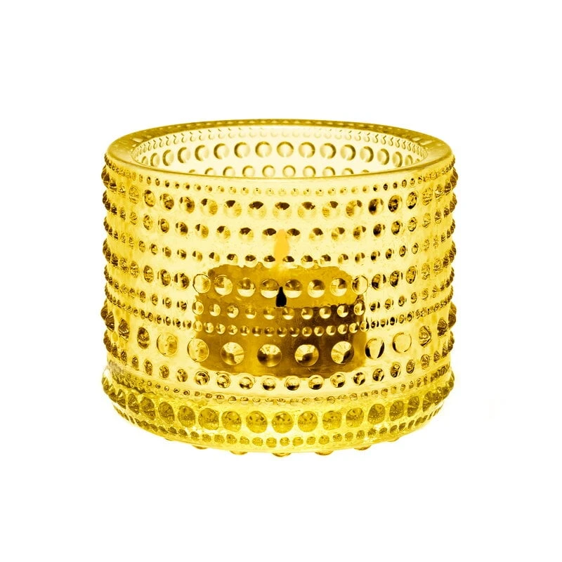 Iittala Kastehelmi Teelichthalter, 64 Mm, Zitronengelb 4 Iittala Kastehelmi Teelichthalter, 64 Mm, Zitronengelb – Bild 2