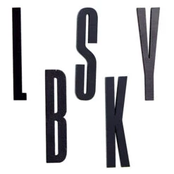 Design Letters Arne Jacobsen Holzbuchstaben, Schwarz, A–Ö -Dekorative Kunst 52DesignLetters iso