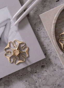 Skultuna Rose Kerzenhalter, Messing -Dekorative Kunst 5Skultuna SL755 Rose EE