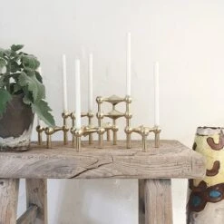 Kegelkerzen STOFF Nagel, 12 Stück -Dekorative Kunst 7Stoff iso HV