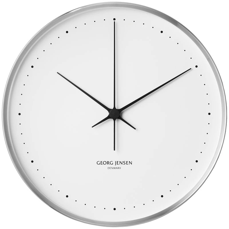 Georg Jensen Henning Koppel Wanduhr, 40 Cm, Edelstahl - Weiß 3 Georg Jensen Henning Koppel Wanduhr, 40 Cm, Edelstahl - Weiß