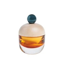 Aufbewahrungsglas Lyyli, Klein, Orange-grau