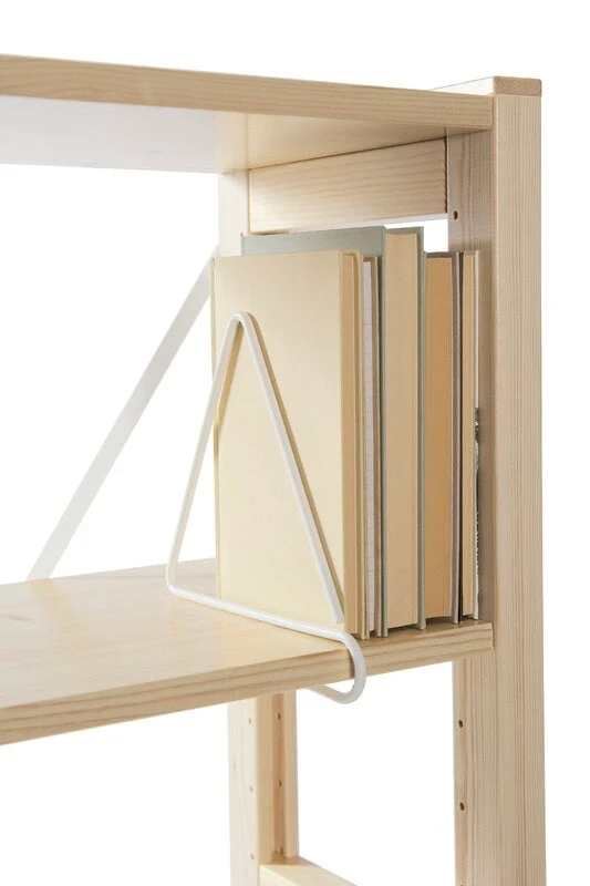 Wire Buchstütze, Dreieckig, Weiß 5 Wire Buchstütze, Dreieckig, Weiß – Bild 3