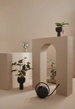 AYTM Torus Blumentopf, S, Schwarz -Dekorative Kunst AYTM S1 01 071