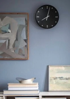 FJ Clock 35 Cm, Schwarz -Dekorative Kunst Circle Bowl 4 1