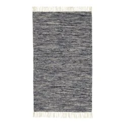 Ferm LIVING Melange Teppich, 60 × 100 cm, Dunkles Marineblau