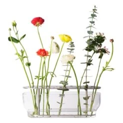 Fritz Hansen Ikebana Vase, Lang, Stahl -Dekorative Kunst Fritz Hansen Accesories Ikebana Long Stainless steel Jaime Hayon flowers