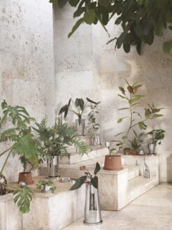 Georg Jensen Set Aus 3 Terra Töpfen, Untersetzer, Terrakotta - Hochglanzstahl -Dekorative Kunst GJ SS20 HOME TERRA 07