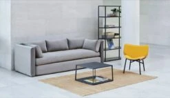 Hay Teppich Moiré Kelim, 140 X 200 Cm, Gelb -Dekorative Kunst Hackney 3 seater Lola warm grey Eiffel Coffee Table Square Moire Kelim 170x240 warm yellow New Order Dapper
