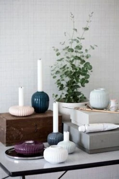 Kähler Teelichthalter Hammershøi 65 Mm, Anthrazit -Dekorative Kunst Hammershi tealight holder candleholder