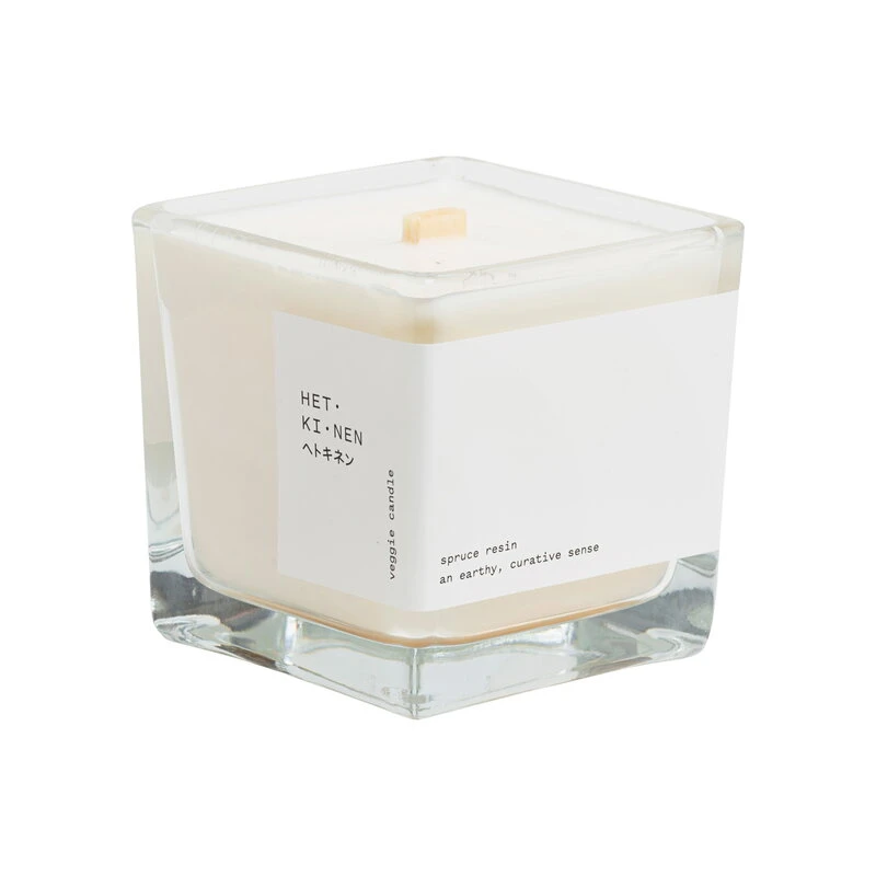 Veggie Wachskerze, Quadratisch, Fichtenharz 3 Veggie Wachskerze, Quadratisch, Fichtenharz