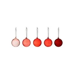 Iittala Glaskugel-Set, 5 Stück, 40 mm, Rot