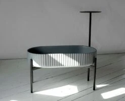 Klorofyll Tisch, Rund, Schwarz -Dekorative Kunst KLM2BL 2BKLOVALCTGR 2BKLRTBL 1200