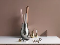 Georg Jensen Vase Cafu, Stahl -Dekorative Kunst LIVING AW15 CAFU 02