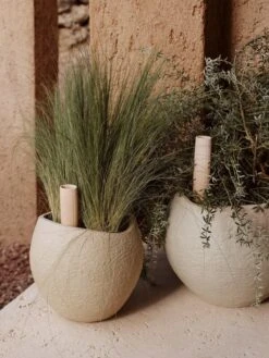 Menu Plantas Blumentopf, 26 cm, Elfenbeinfarben -Dekorative Kunst MENU LS Plantas Planter Hydrous Watering Stick