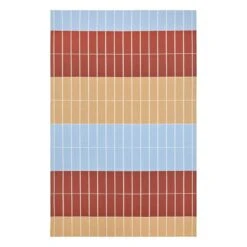 Marimekko Tiiliskivi Tischdecke, 156 X 250 Cm, Beige - Hellblau - Rotbraun