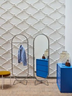 Verpan System 1-2-3 Spiegel, Chrom -Dekorative Kunst Mengel21275