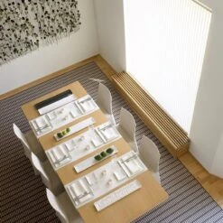 New York Teppich, Graphit – Steingrau -Dekorative Kunst New York paper yarn carpet narrow cotton edging and backing dining room interior woodnotes