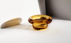 Sirkel Teelichthalter, Bernsteingelb -Dekorative Kunst OOqt BVA