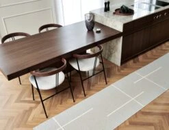 Fred Teppich, 70 x 180 cm, Leinen – Vanille -Dekorative Kunst Pappelina fred linen vanilla 1 1