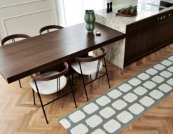 Sten Teppich, 70 x 100 cm, Armeegrün – Hellgrau -Dekorative Kunst Pappelina sten army 4