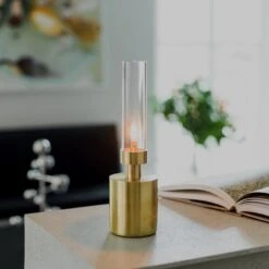 Klong Öllampe Patina, Mini, Messing 12 Klong Öllampe Patina, Mini, Messing -Dekorative Kunst Patina mini brass square