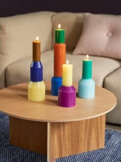 Hay Pillar Kerze, S, Hoch, Hellblau -Dekorative Kunst Pillar Candle family Slit Table Wood XL oak veneer Moire Kelim blue Mags Soft 2 seater comb 1 Flamiber Sand J7