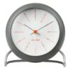 AJ Bankers Tischuhr Mit Wecker, Dunkelgrau -Dekorative Kunst RD43694
