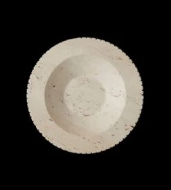 Locus Schale, 40 Cm, Travertin -Dekorative Kunst SOE 8215 travertin