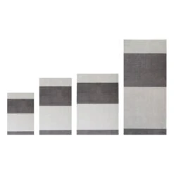 Stripes Matte, 90 x 130 cm, Grau -Dekorative Kunst Sizes Stripes H Grey 60x90 67x120 90x130 90x200