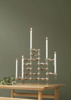 Kegelkerzen STOFF Nagel, 12 Stück -Dekorative Kunst StoffnagelTIFF 7 A4 high