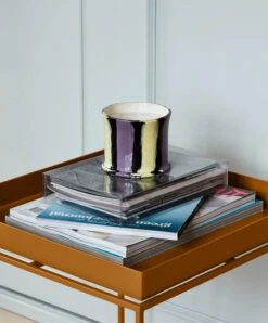 Hay Stripe Duftkerze, Feigenblatt -Dekorative Kunst Stripe Scented Candle fig leaf Tray Table toffee