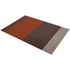 Stripes Teppich, 90 x 130 cm, Braun - Terrakotta -Dekorative Kunst TICA Floormat Stripes horizon 10014 90x130 5710555100142 b