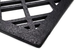 Lines Fußmatte, 60 x 90 cm, Schwarz -Dekorative Kunst TICA Doormat Lines closeup bagside