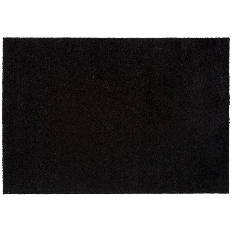 Einfarbiger Uni Teppich, 90 x 130 Cm, Schwarz