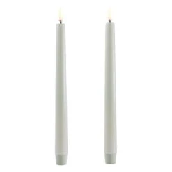 LED-Spitzkerze, 2 Stück, Salbeigrün