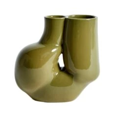 Hay W&S Chubby Vase, Olivgrün