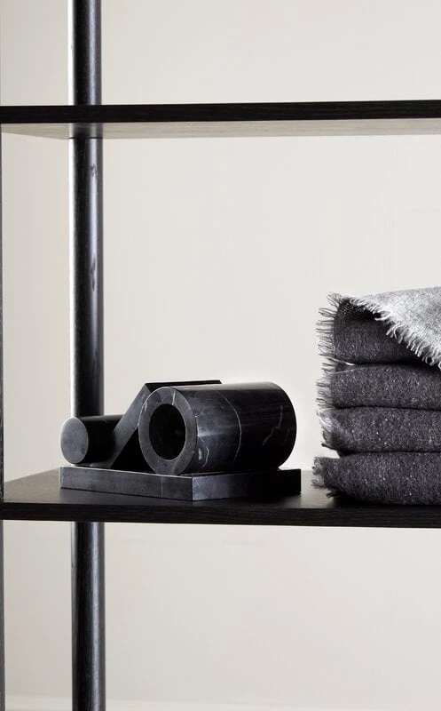 Woud Booknd Buchstütze, 2 Stück, Schwarzer Marmor 7 Woud Booknd Buchstütze, 2 Stück, Schwarzer Marmor – Bild 5