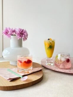 The Organic Company Everyday Stoffserviette, 4 Stück, Blassrosa -Dekorative Kunst design stories cocktailit kevaan juhliin 1 ma